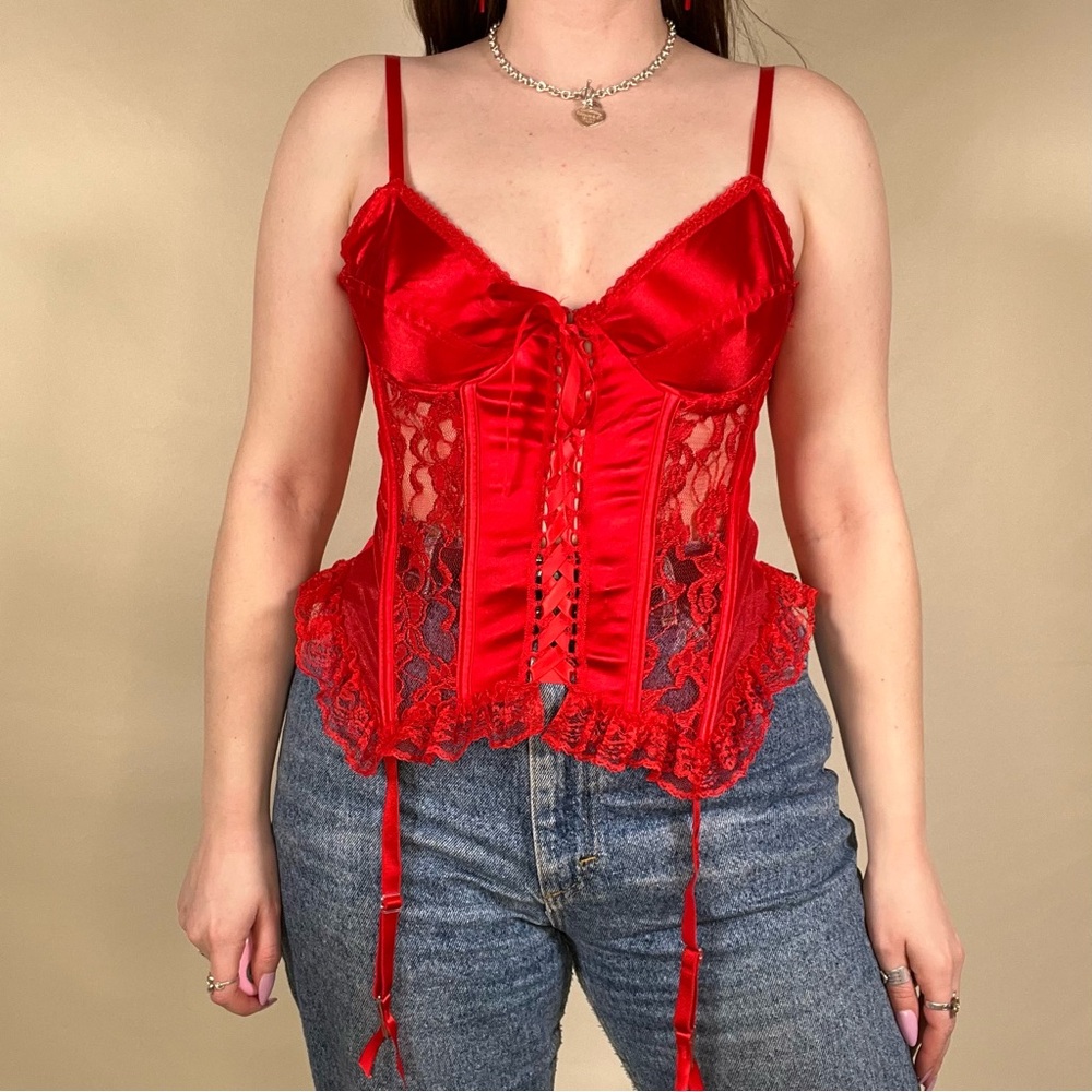 Vintage 90s red lingerie